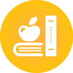 icon of books and apple